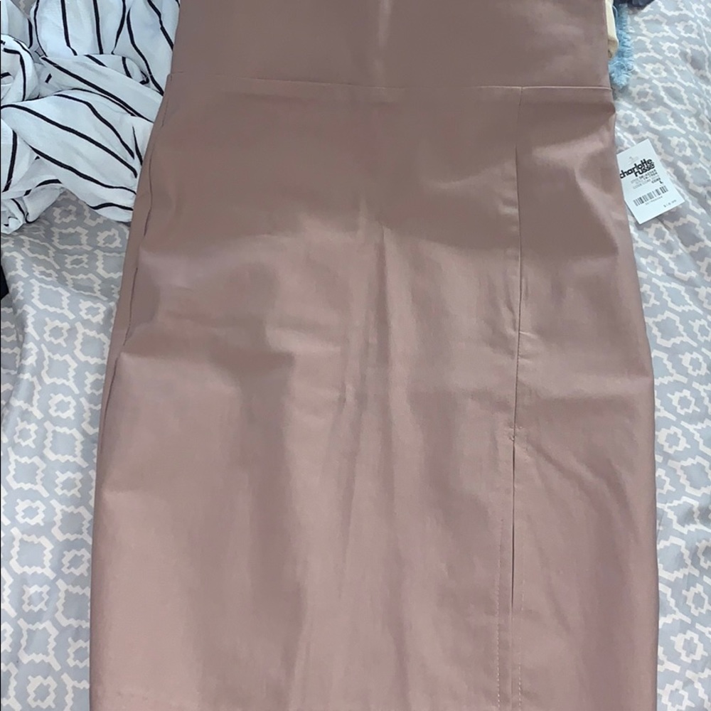 Nude Charlotte Russe pencil skirt